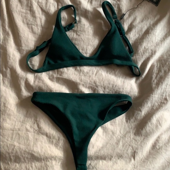 Zaful | Swim | Sexy Dark Green Bikini Set | Poshmark